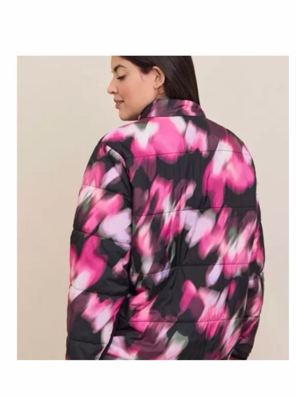 Torrid Happy Camper Fleece‎ Floral Puffer Jacket - Picture 7 of 9
